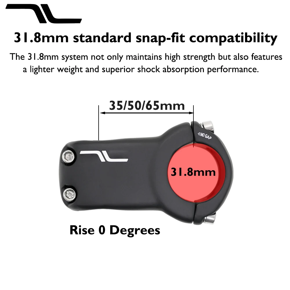 

E-E-M6 full carbon stem, MTB/XC lightweight bicycle pole 35/50/65mm, black paint matte 31.8mm outdoor cycling stem components