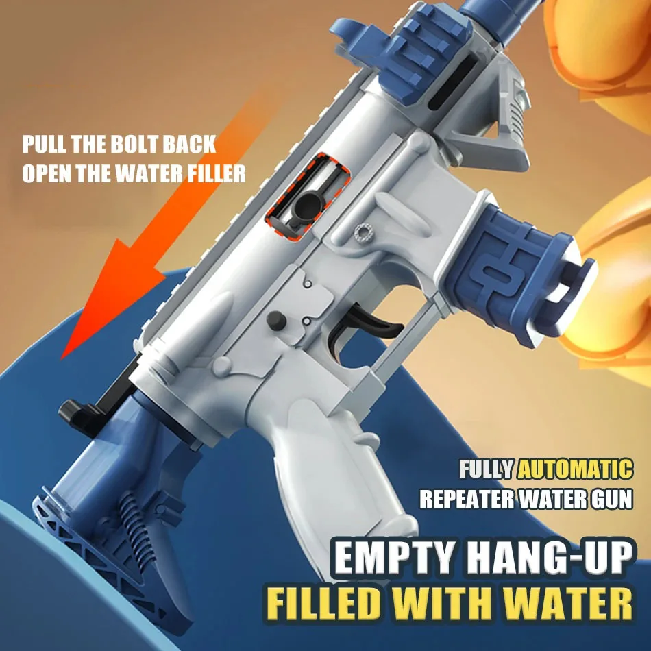 Manual Water Gun Portable Summer Beach Outdoor Shooting Game Toy Pistol Water Fight Fantasy Toys for Children Boys