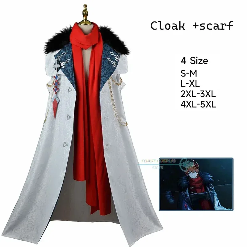 aa124LQGame Genshinimpact Childe Tartaglia Fatui Плащ для косплея Накидка Шаль Хэллоуин Рождественский костюм Парик Обувь Полный комплект