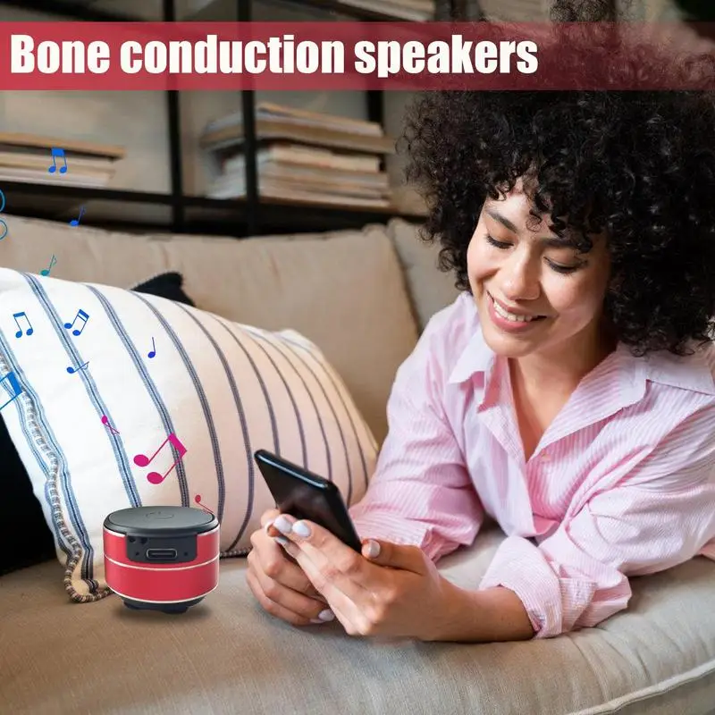 TWS bone conduction speaker wireless stereo digital speaker portable subwoofer waterproof speaker 360 surround sleep speaker.