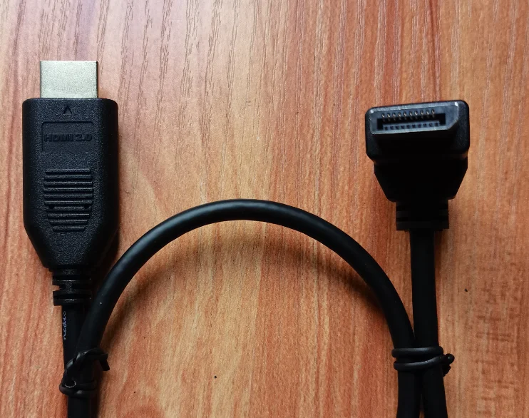 50cm Active Displayport to hdmi M90 degree DisplayPort 1.4 Cable 4K 60Hz Adapter 90 degree Up Down Angled
