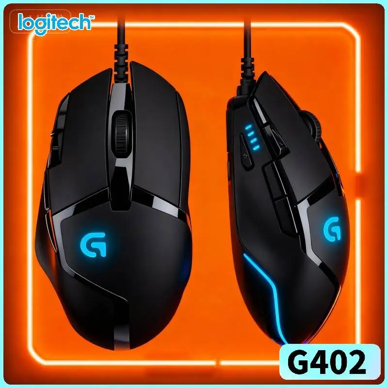 

Logitech G402 Hyperion Fury Gaming Mouse 500+ IPS Tracking Speed Anti-Slip Design for Laptop Gaming Fans