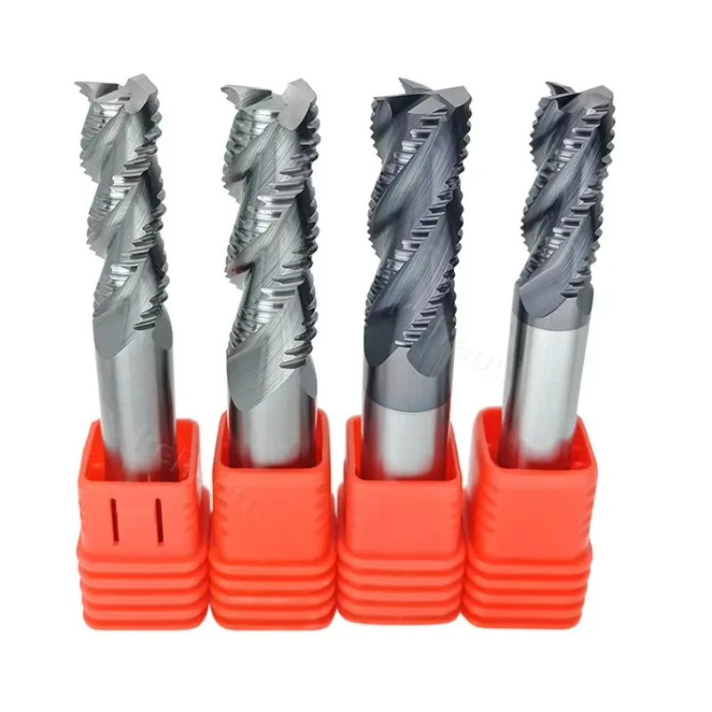 Carbide 4 Flute Roughing End Mill (in Inch Size) Roughing Carbide Milling Cutter