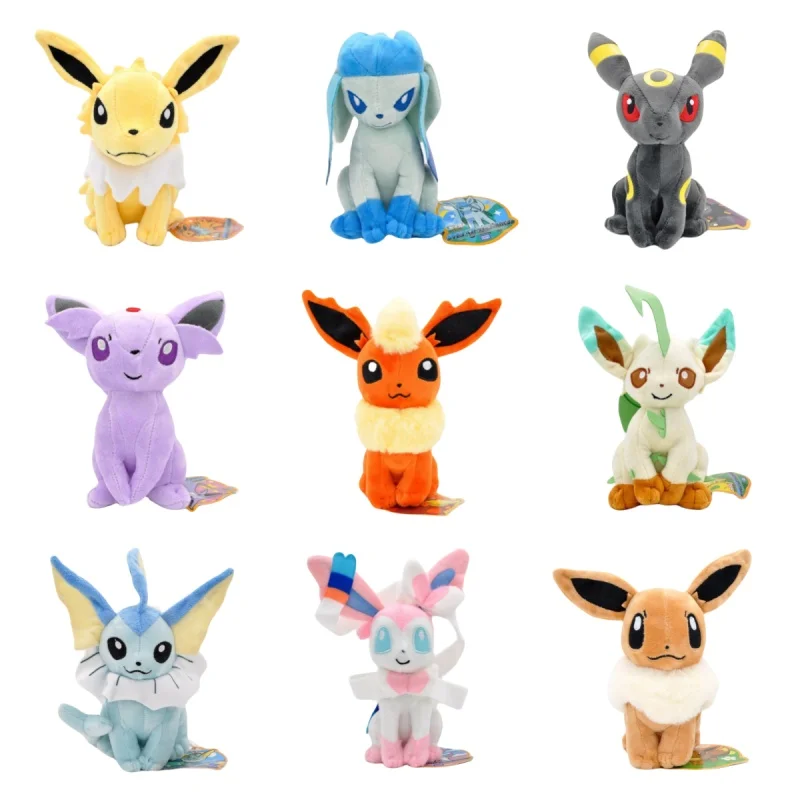 Kawaii Pokemon Eevee Series Plush Toy Sylveon Espeon Glaceon Umbreon Pikachu Stuffed Doll Toys Hobbies Collection Xmas Gift