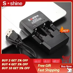 Soshine S5 USBRCR123/RCR2 Rapid Battery Smart Charger with LED 2 Slots Li-ion  Indicator for 14250/CR2/16340/17335/15266 Battery