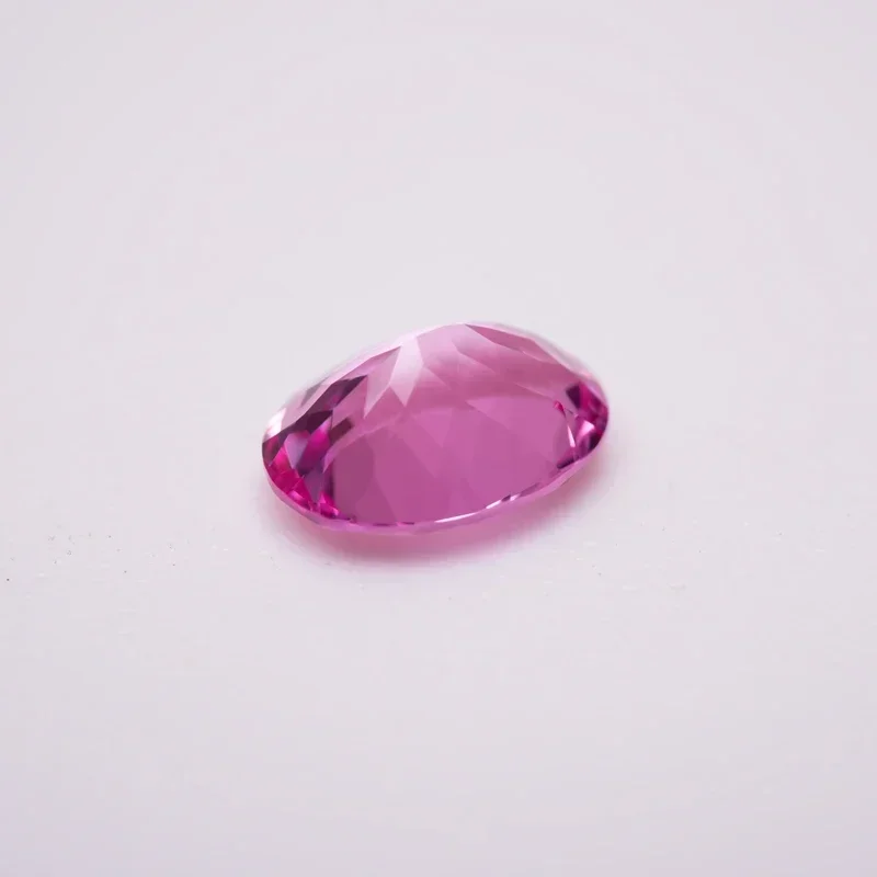 

Hot Sell Lab Grown Sapphire Oval Shape Hot Pink Color Charm Beads Top Quality for DIY Jewelry Making Pendant Ring Selectable Cer