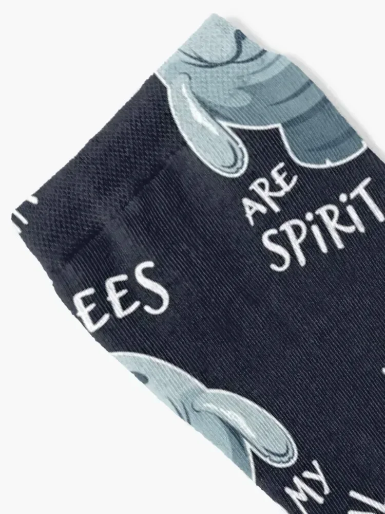 Manatees Are My Spirit Animal - Cute Manatee Socks warm winter Running Stockings designer Socks Men's Women's