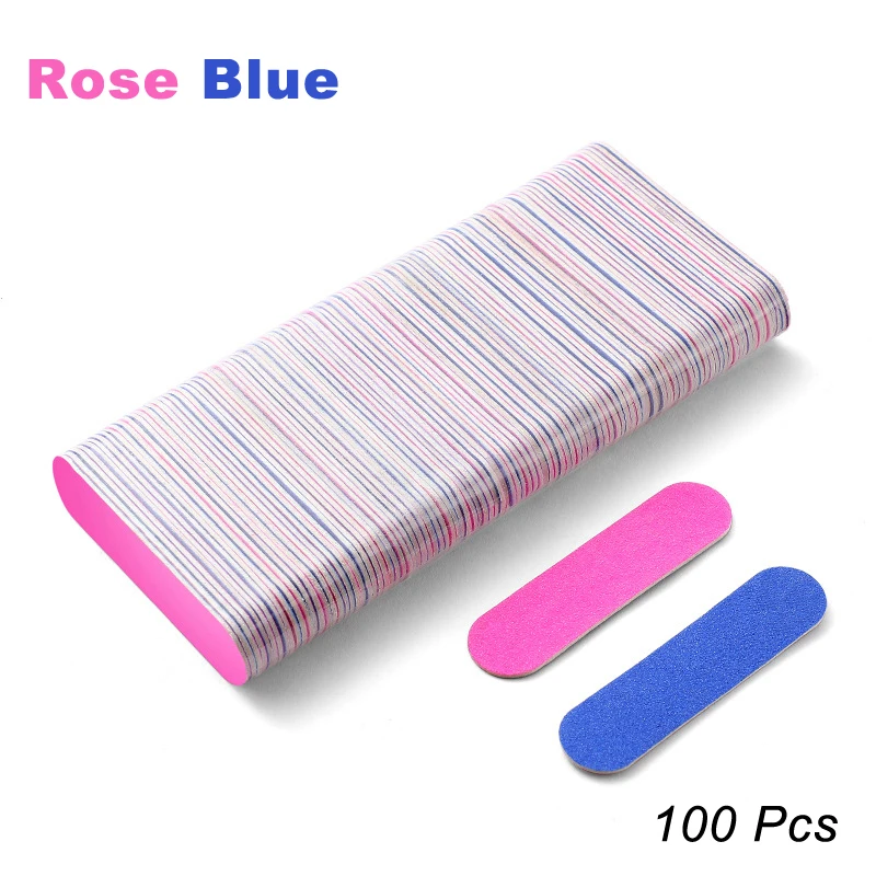 

100 Pieces 5cm MINI Nail Files Double Side Wood Sanding Buffer Block Set For Gel Polish Manicure Pedicure Salon Nail Art Tools