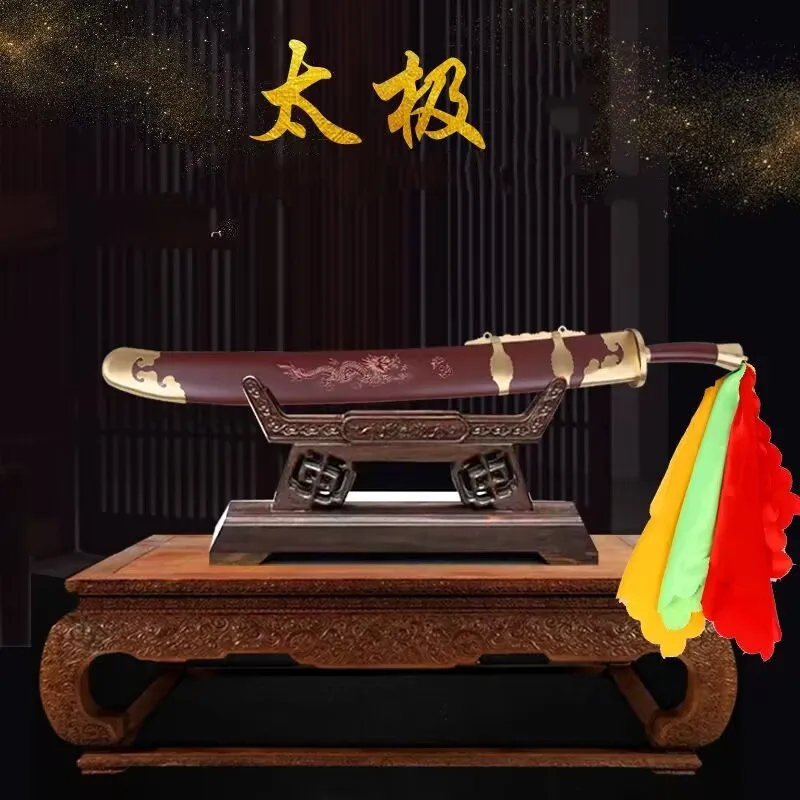 Natural Solid Wood Weapon Frame Crafts Carving Sword Knife Base Flute Display Frame Sword Holder Ivory Ox Horn Wooden Stand
