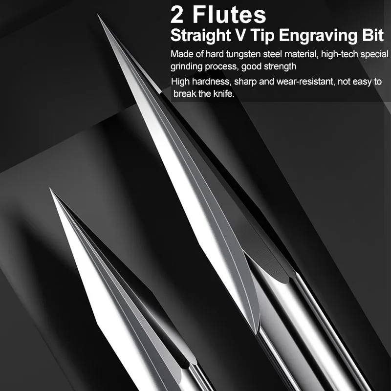 Imagem -03 - Xcan-cnc Carving Bit para Gravura em Madeira v Shape End Mill Router Bit Flauta Fresa 15 20 25 30 Graus mm Shank