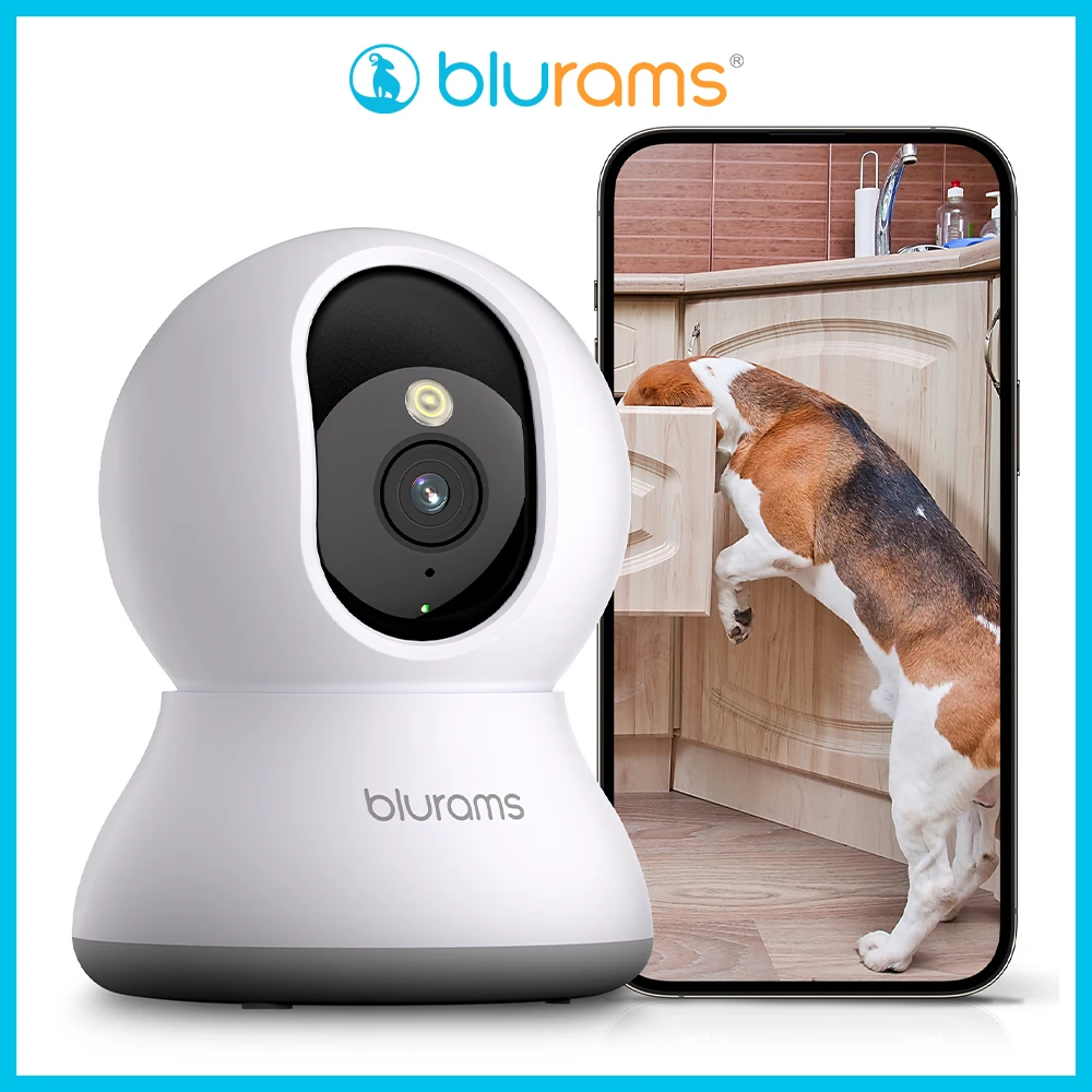 

Blurams Indoor Security Camera 2K, Home Security Camera for Dog/Elder, Security Camera with One-Touch Call Update A31S-2pc