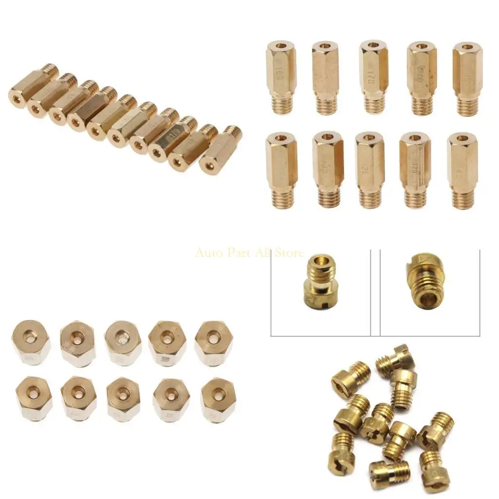 

J0MA 120-170 Carburetor Main Jet Kit+Slow for PWK OKO CVK Motorcycle Carburetor Vice injector Nozzle 10x