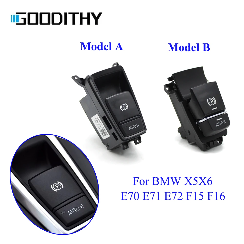 Car Electronic Handbrake Parking Control Switch Auto P H Hold Button Key Assembly for BMW X5 X6 E70 E71 E72 F15 F16 61319148508