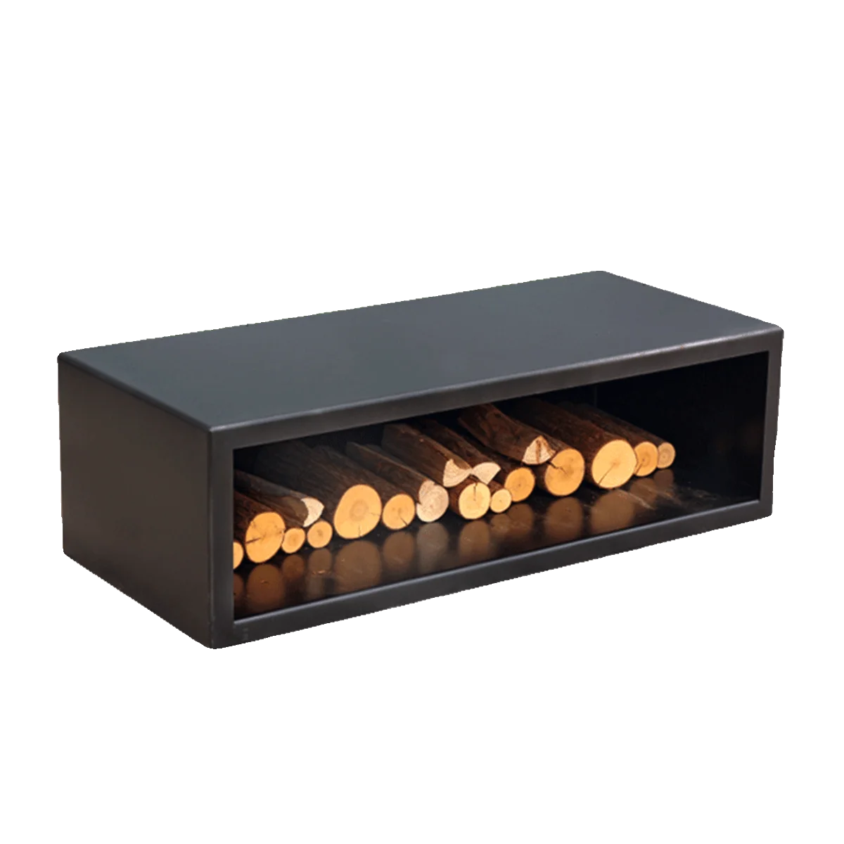 Furnace Small Warm Wood Real Fire Fireplace Firewood Cabinet Thickened Steel Plate Firewood Storage Cabinet