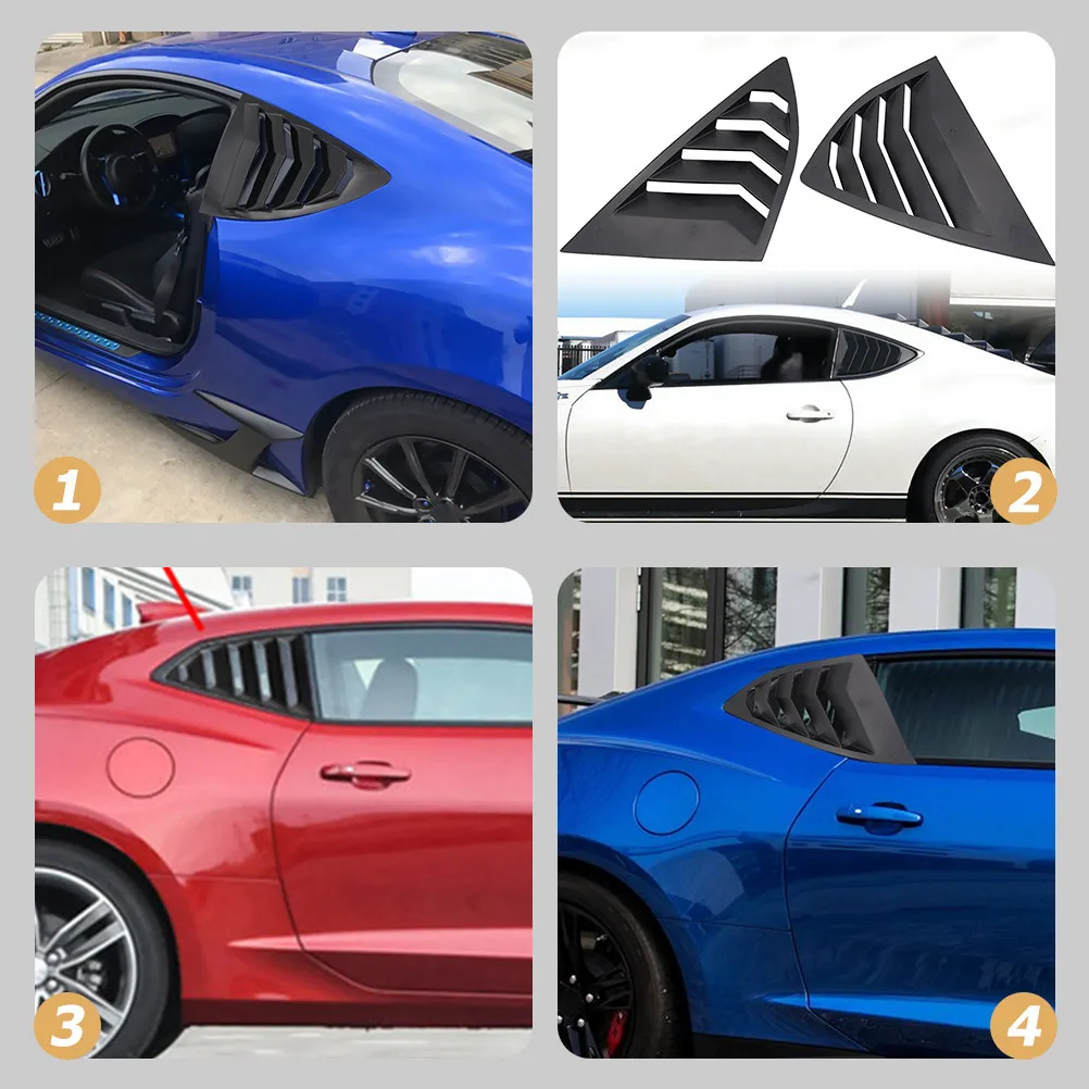 

1Pair Rear Side Window Louvers Cover Durable ABS Material Rear Window Blinds Trim Compatible with Mondeo 13-18