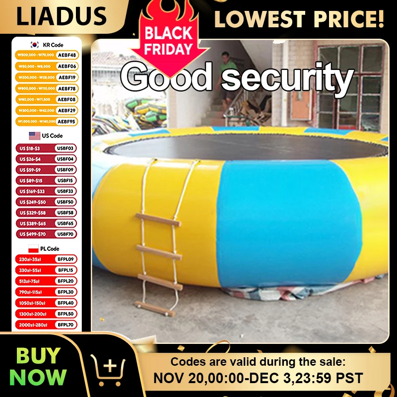 

Outdoor Inflatable PVC Water Trampoline Bouncer Floating Jumping Bed Lake Play Equipment for Water Park Fun