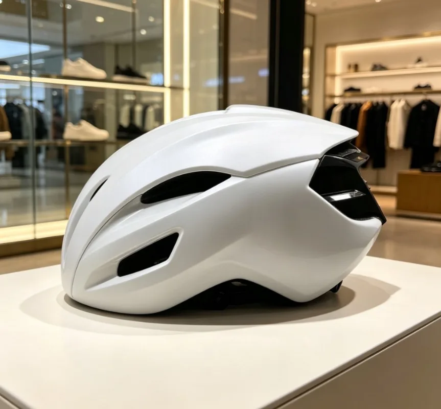Ultra-light aerodynamic cycling helmet for men women, road mountain bike safety cap, breathable sport racing gear.