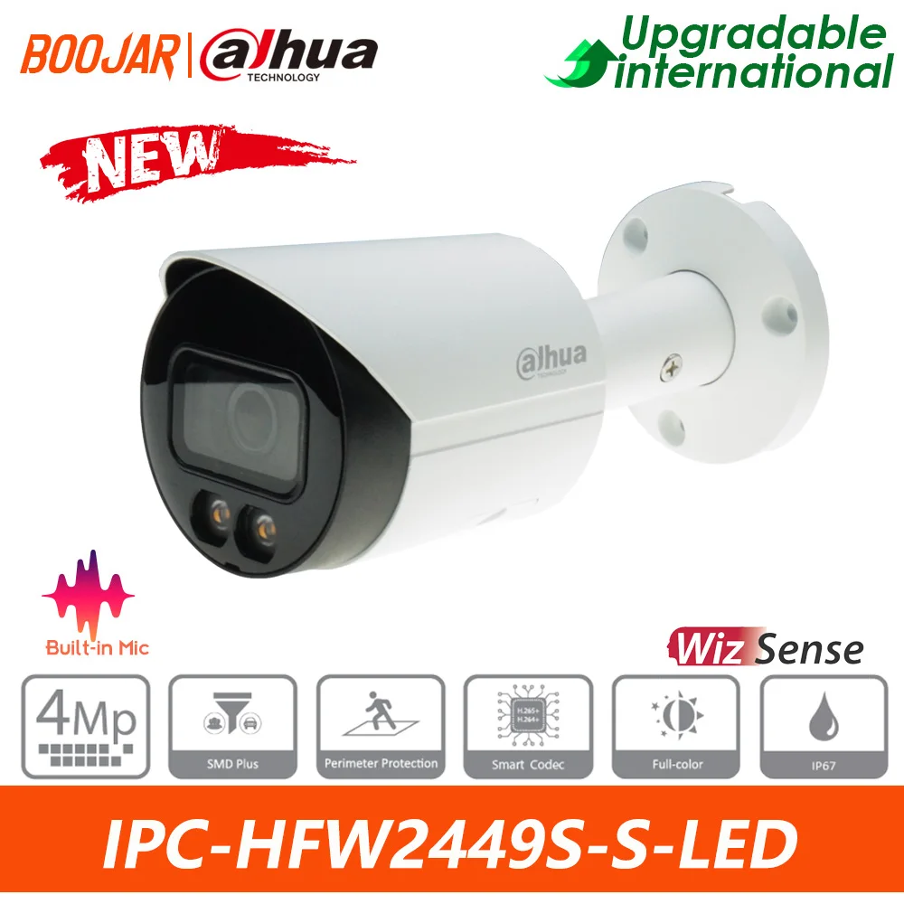 Dahua Original IPC-HFW2449S-S-LED 4MP Full-color Fixed-focal Bullet Wizsense Network Camera Built in Mic Replace HFW2439S-SA-LED