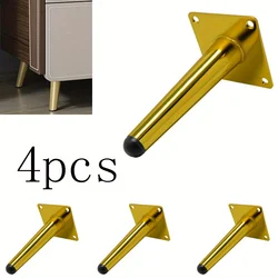 4pcs Furniture Legs Oblique Conical Metal Legs Matte Mid-Century Style Furniture Feet