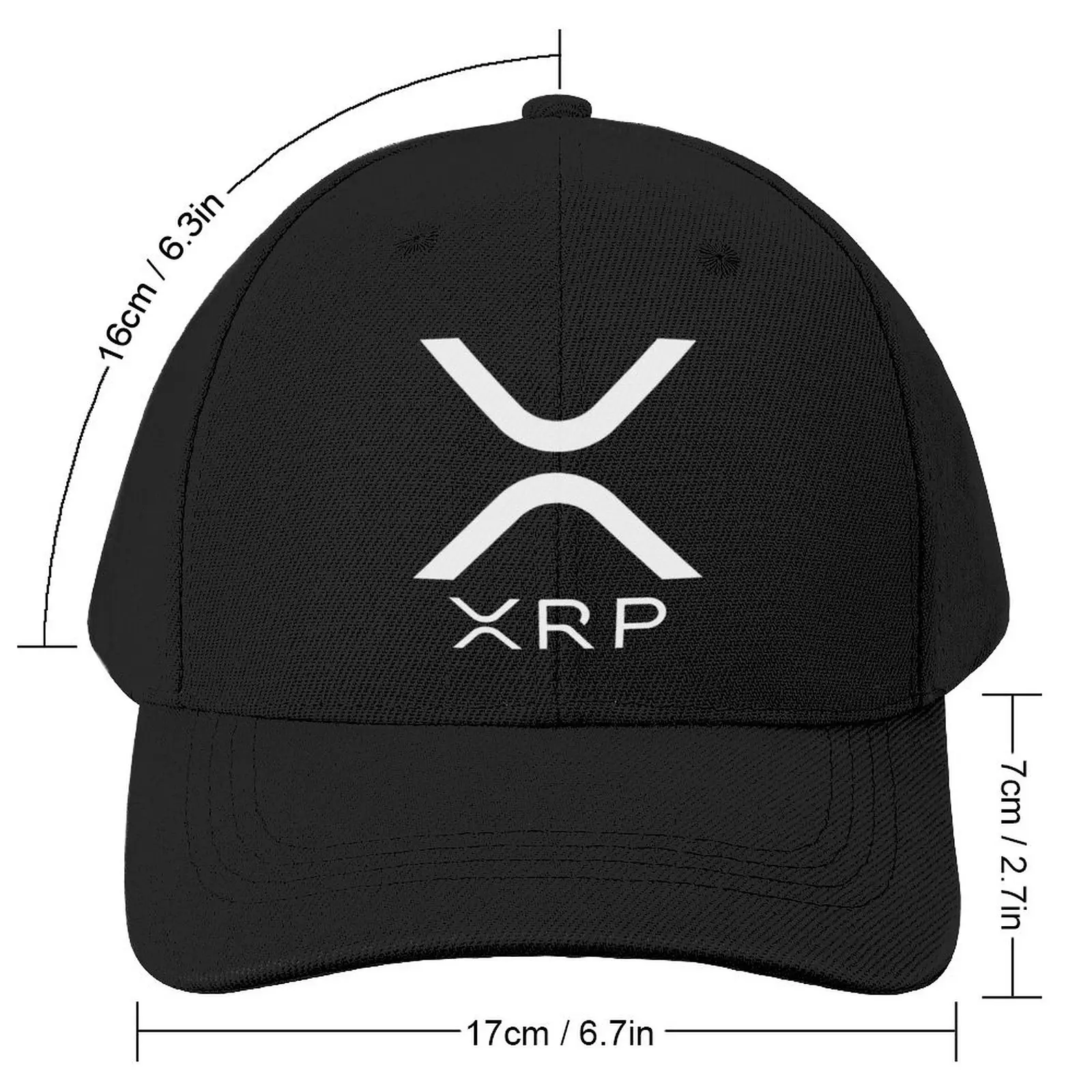 Ripple (XRP) LOGO NEW RIPPLE LOGO Cryptocurrency Baseball Cap Sunscreen Mountaineering Vintage Women'S Cap Men'S