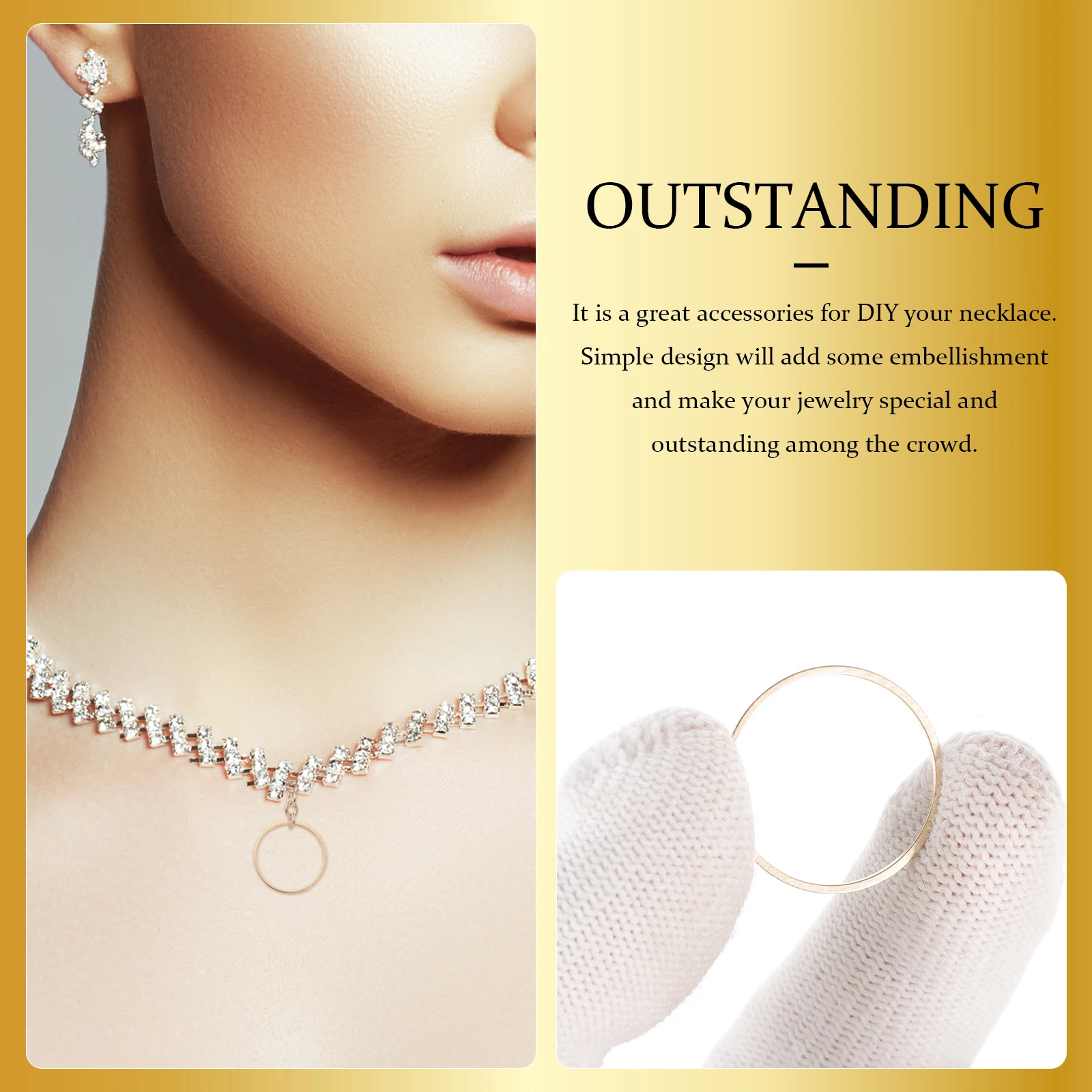 

80pcs Craft Jewelry Making Diy Earring Rings Round Beading Hoops Charms Stylish Pendant Frames Copper Rings Earring Craft