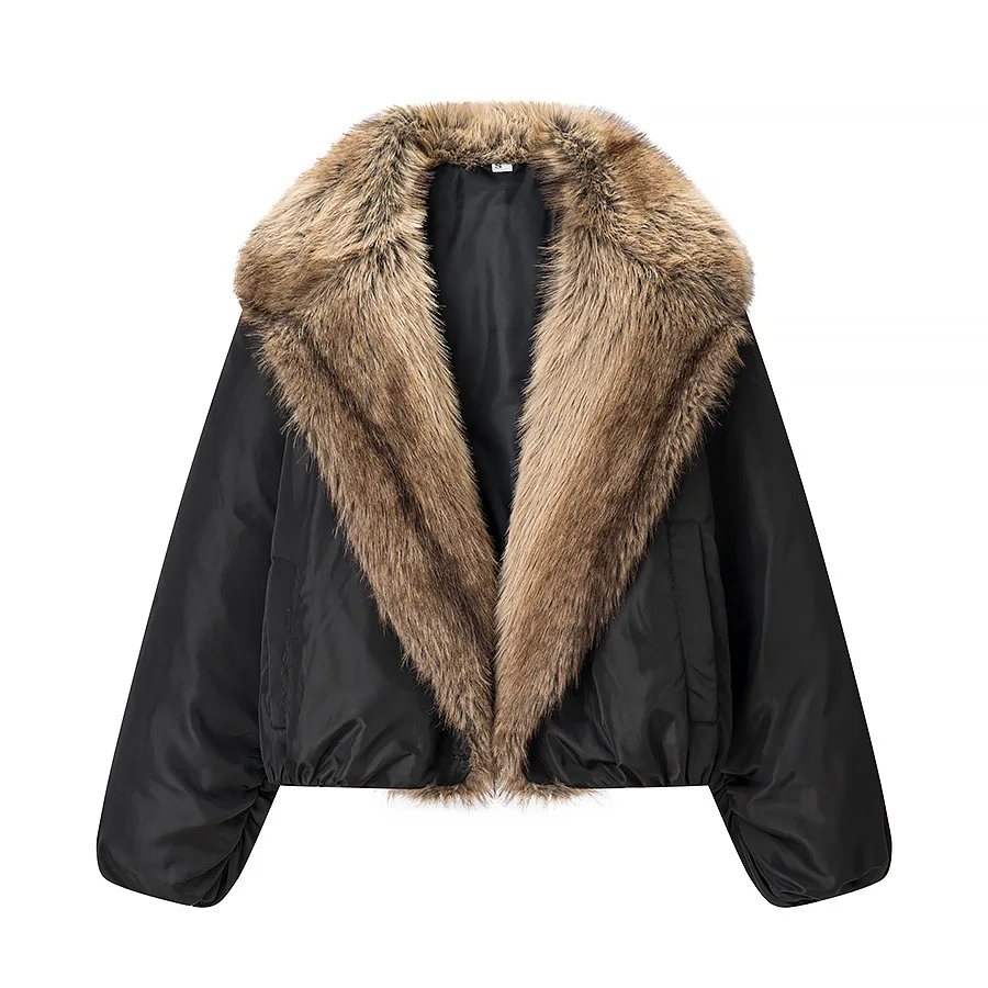 

Women's Fashionable Casual Loose Versatile Jacket with Fur Collar RL55