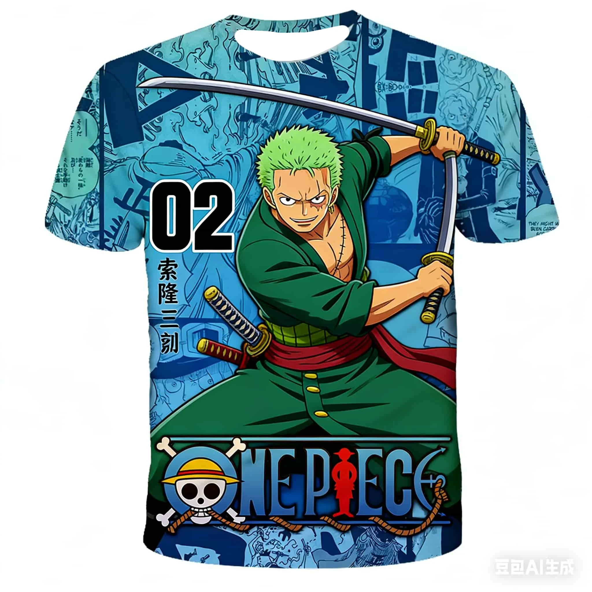 2026 One Piece Graphic T-shirt Japanese Anime Sports Dry Quickly Men's T-Shirt Children's Clothing Tee Woman