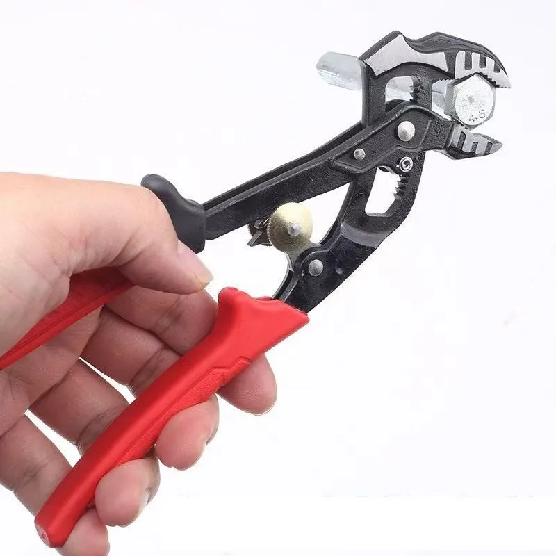 Adjustable Water Pump Pliers 8‑Inch Quick Clamp Multifunctional Pipe Wrench Pliers 2‑52MM for Household Industrial Plumbing Work