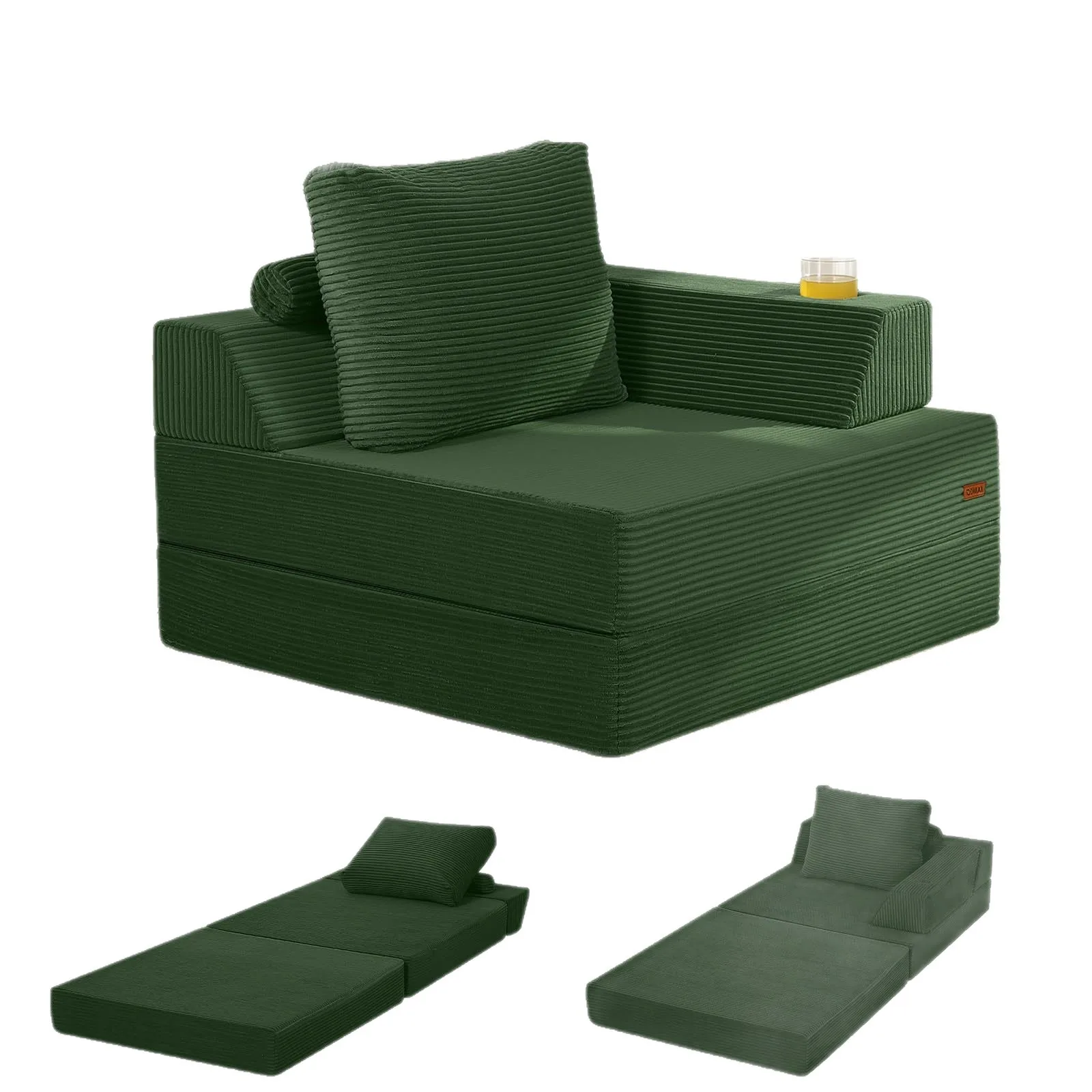 Modern Foldable Sofa Bed Module Fabric Sofa with Reclining and Sleeping Function Compact Single-person Tatami-style Sofa Bed
