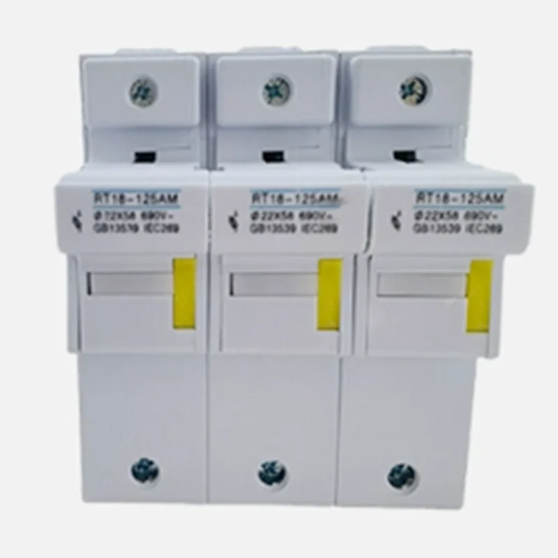 3P RT18L-125 fuse holder base 125A 22 * 58mm fuse holder 22x58 low voltage fuse switch Standard AC 690V