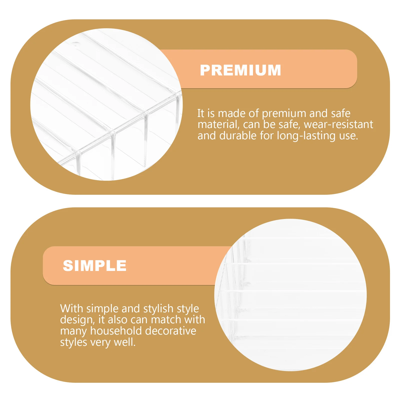 

Eyeshadow Palettes Organizer Transparent Makeup Storage Box Multi-Grid Container For Vanity Countertop Plastic