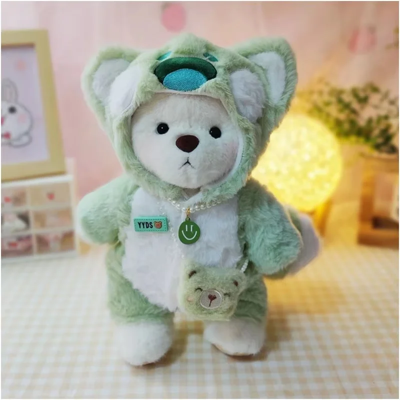 

30cm cute cartoon clothing Kawaii plush bear doll clothing gift comfortable artificial fur stuffed animal toys and clothing
