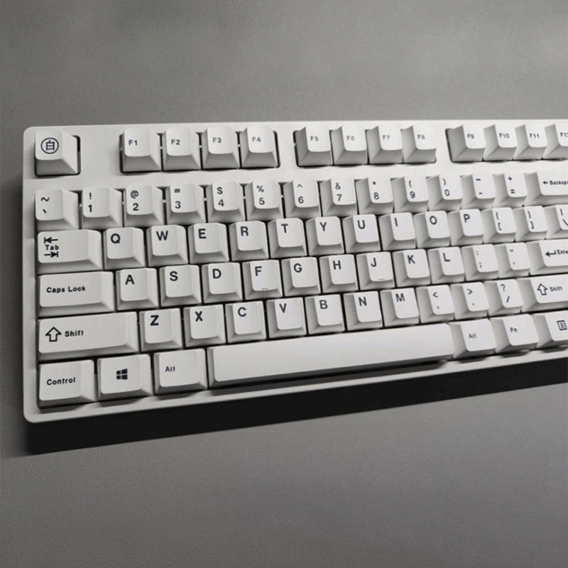 125Keys ปุ่มกดโปรไฟล์เชอร์รี่ภาษาอังกฤษ PBT ปุ่มกดสีระเหิดสำหรับคีย์บอร์ด