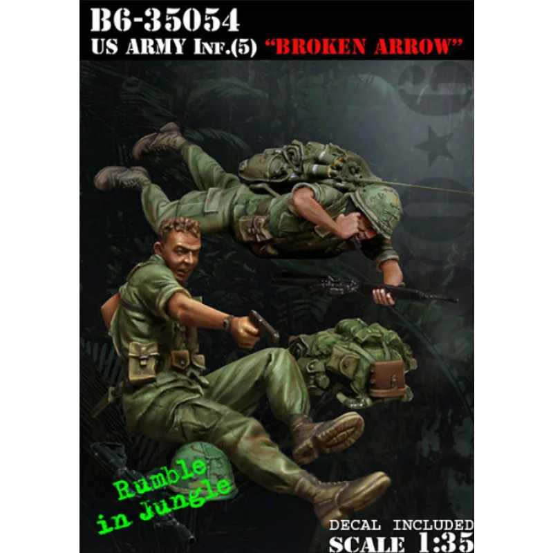 1:35 Scale Die-cast Resin Soldier 3 People Need To Assemble And Color By Yourself Free Shipping