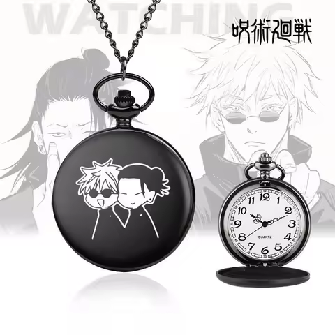 Jujutsu Kaisen Itadori Yuji Satoru Gojo Anime Character Secondary Pocket Watch Creative Personalized Necklace Vintage Pendant