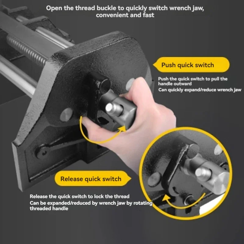 Woodworking Clamp Table Pliers DIY Quick Clamp Table Vise Bench Vise Steel Screw Rod Household Multi-function Clamp