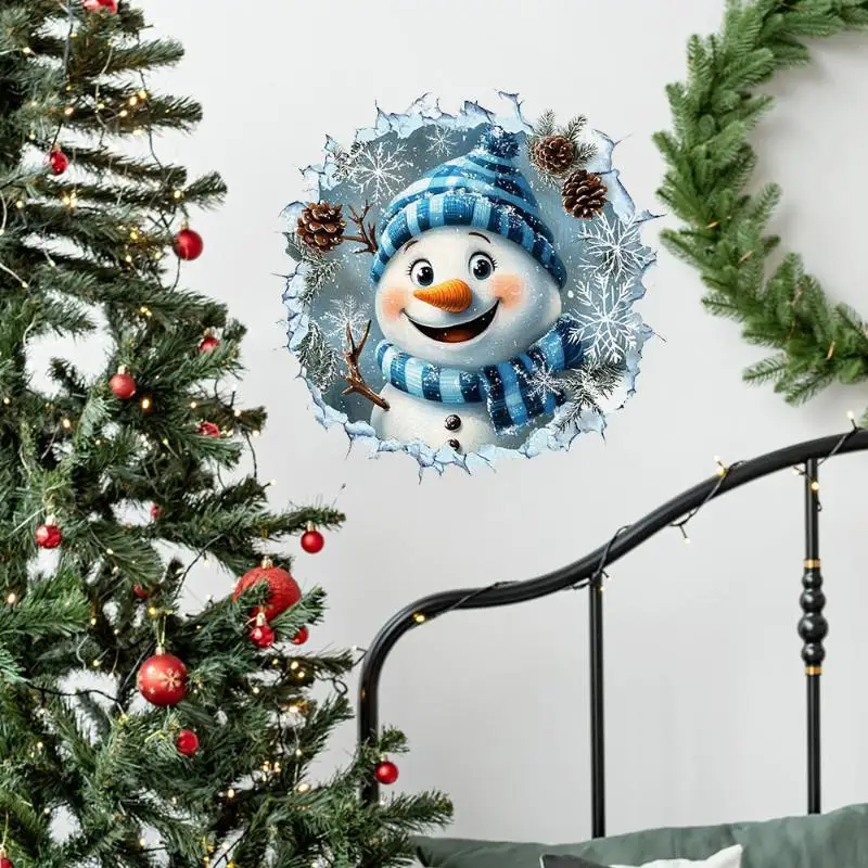 ملصق حائط جديد ثلاثي الأبعاد لرجل الثلج ذاتي اللصق لتزيين غرفة المعيشة وغرفة النوم والممر #1