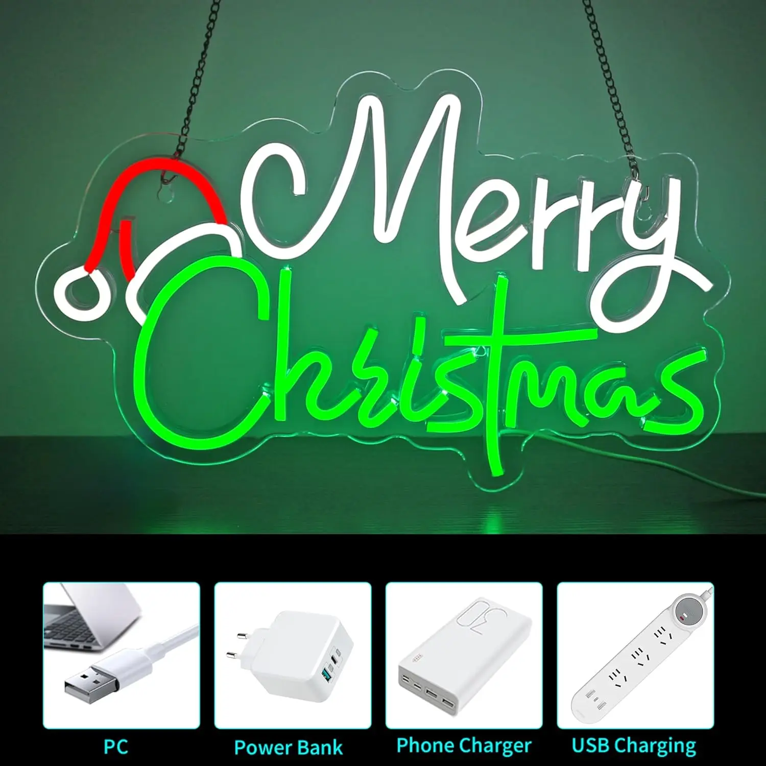 Buon Natale Insegna al neon USB Albero di Natale LED Insegna al neon per la sala delle feste di Natale Pub Bar Camera da letto Home Shop Decorazione regalo