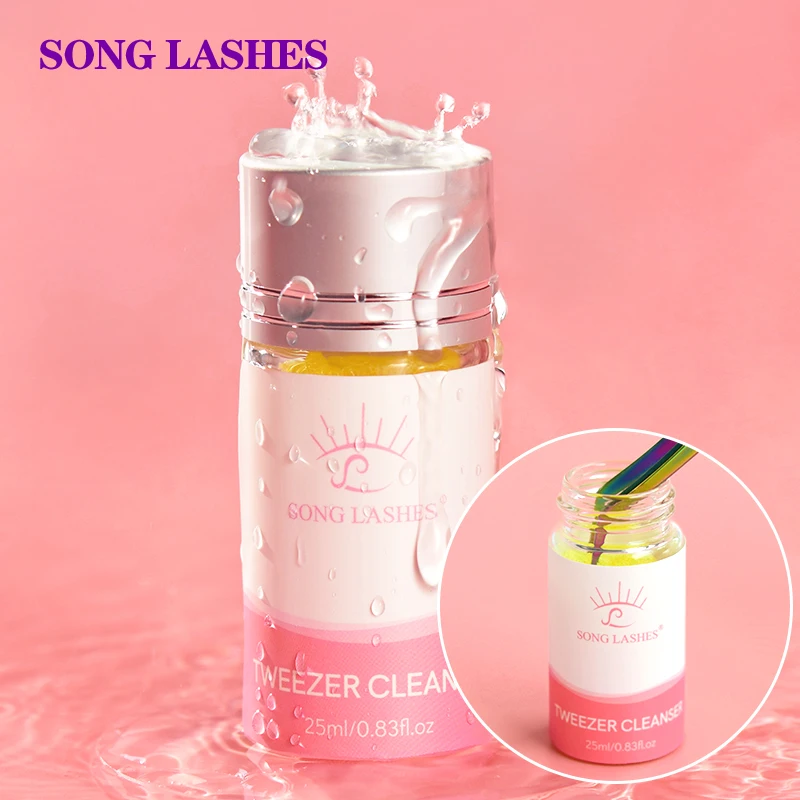 

SongLash 25ml Eyelash Glue Remover Liquid Cleanser For Lashes Tweezers Supplies Cleaning Sponge Makeup Tools