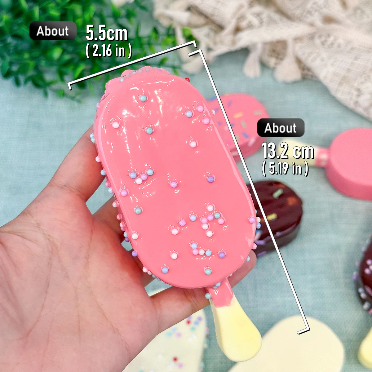 3 قطعة/المصاصة الشوكولاته واقعية الملونة محاكاة الآيس كريم الحلوى وهمية لعبة الجليد اسكيمو لطيف الاصطناعي وهمية الغذاء هدية عيد ميلاد