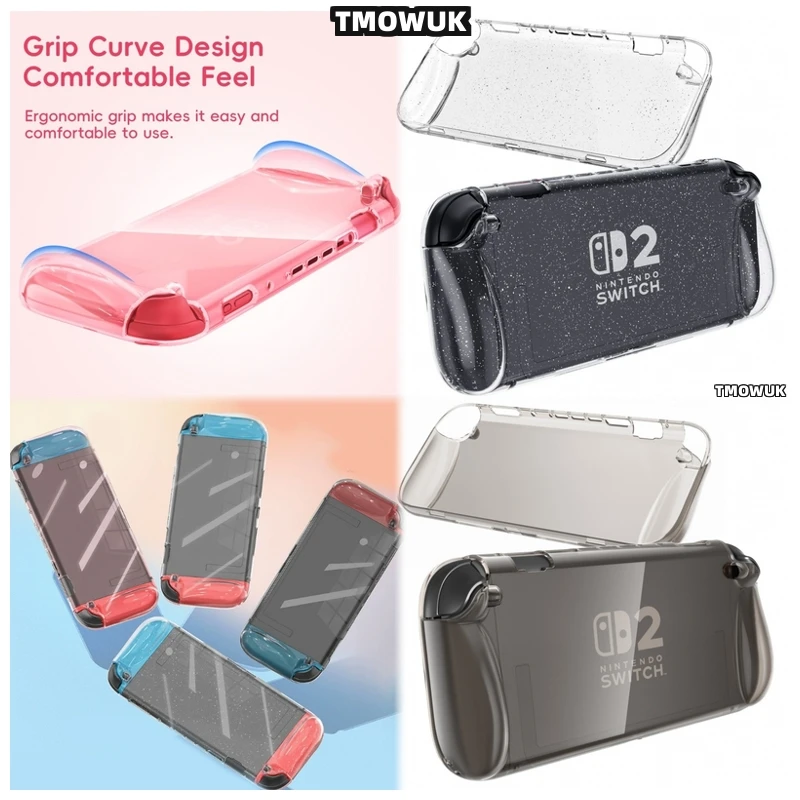 

For Nintendo Switch 2 Transparent TPU Shockproof Protective Shell Case For Handheld Gaming