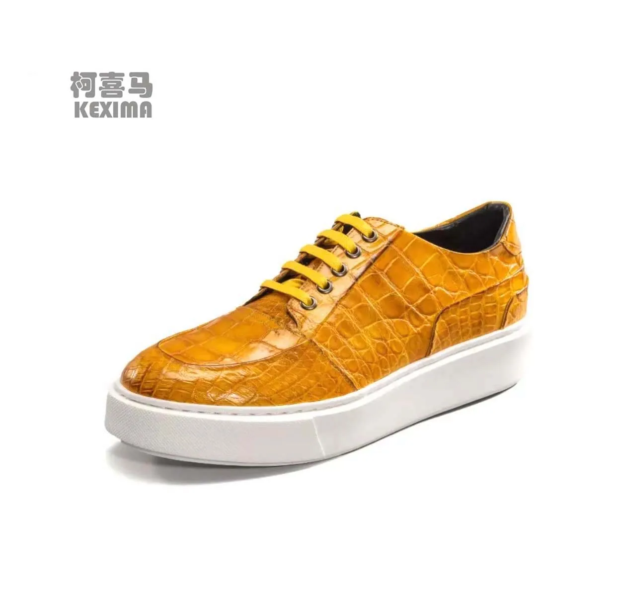 

chue men crocodile shoes leisure shoes for male yellow shoes