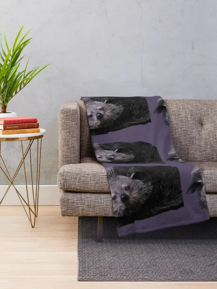 Binturong Throw Blanket blankets ands manga Plush Hairys Blankets