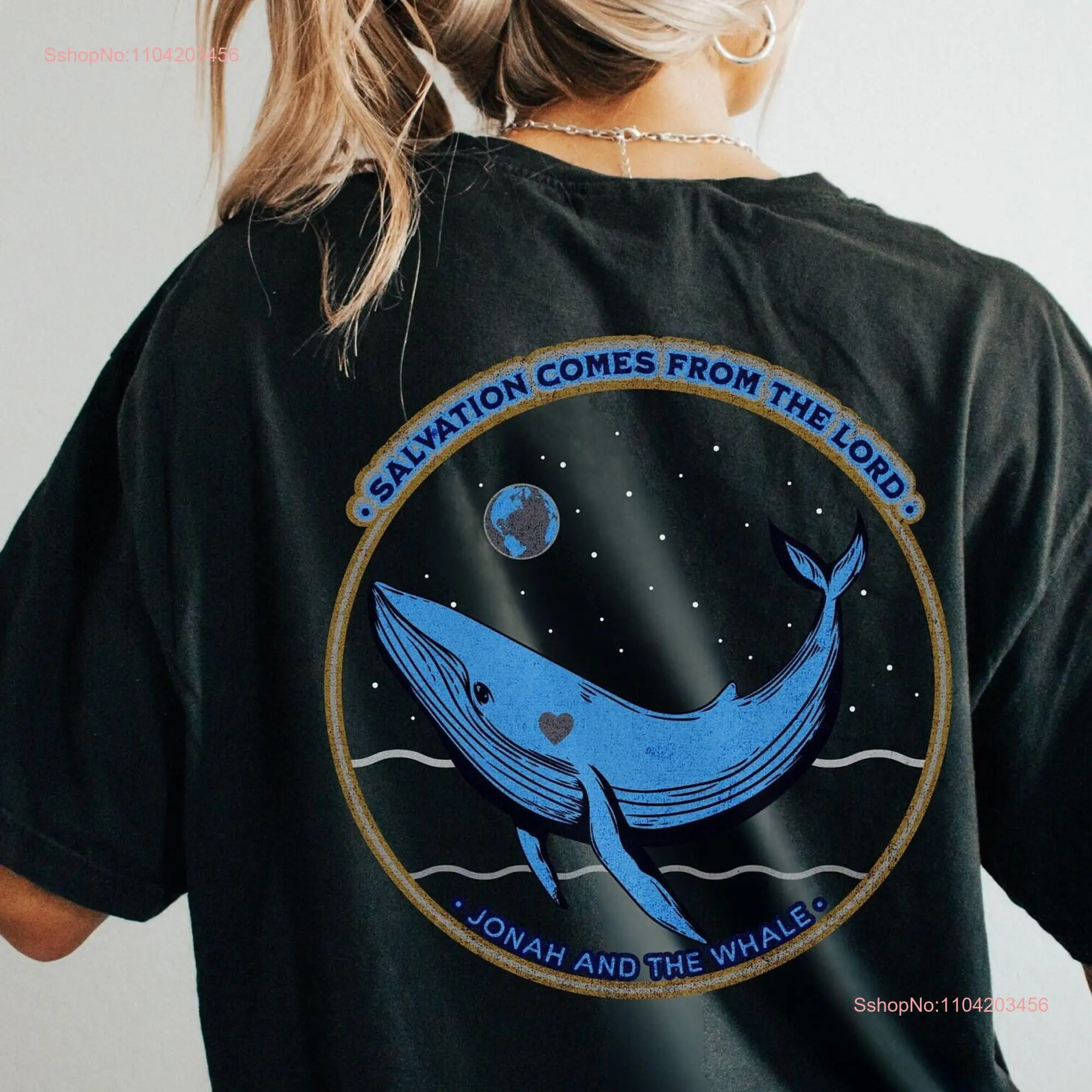 Jonah And The Whale ComfortColors Christian Merch Ocean Inspired Style T Shirt Catholic Salvation Comes From Lord