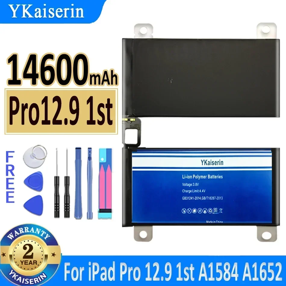 YKaiserin Battery For ipad Pro 9.7 10.5 11 2020 2021 2018 12.9 1st 2nd 3rd A2228 A1980 A1673 A1584 A1670 A1701 A1709 A1983 A1876