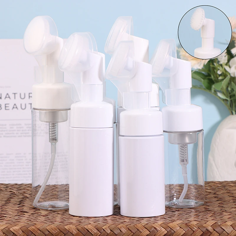 100/120/150 Mousse Foam Bottle Pump Liquid Soap Dispenser Wash Face Brush Cosmetic Container For Bathroom Facial Cleansing Care