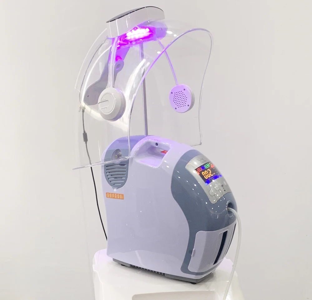 2024 Beauty Spa Led Lights Hyperbaric Hydro Oxygen Jet Skin Dome Mask Oxygen Facial Care Machine