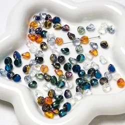 30Pcs/lot 8x7MM Irregular Loose Spacer Beads Crystal Glass Beads for DIY Necklace Bracelet Earring Jewerlry Making Findings