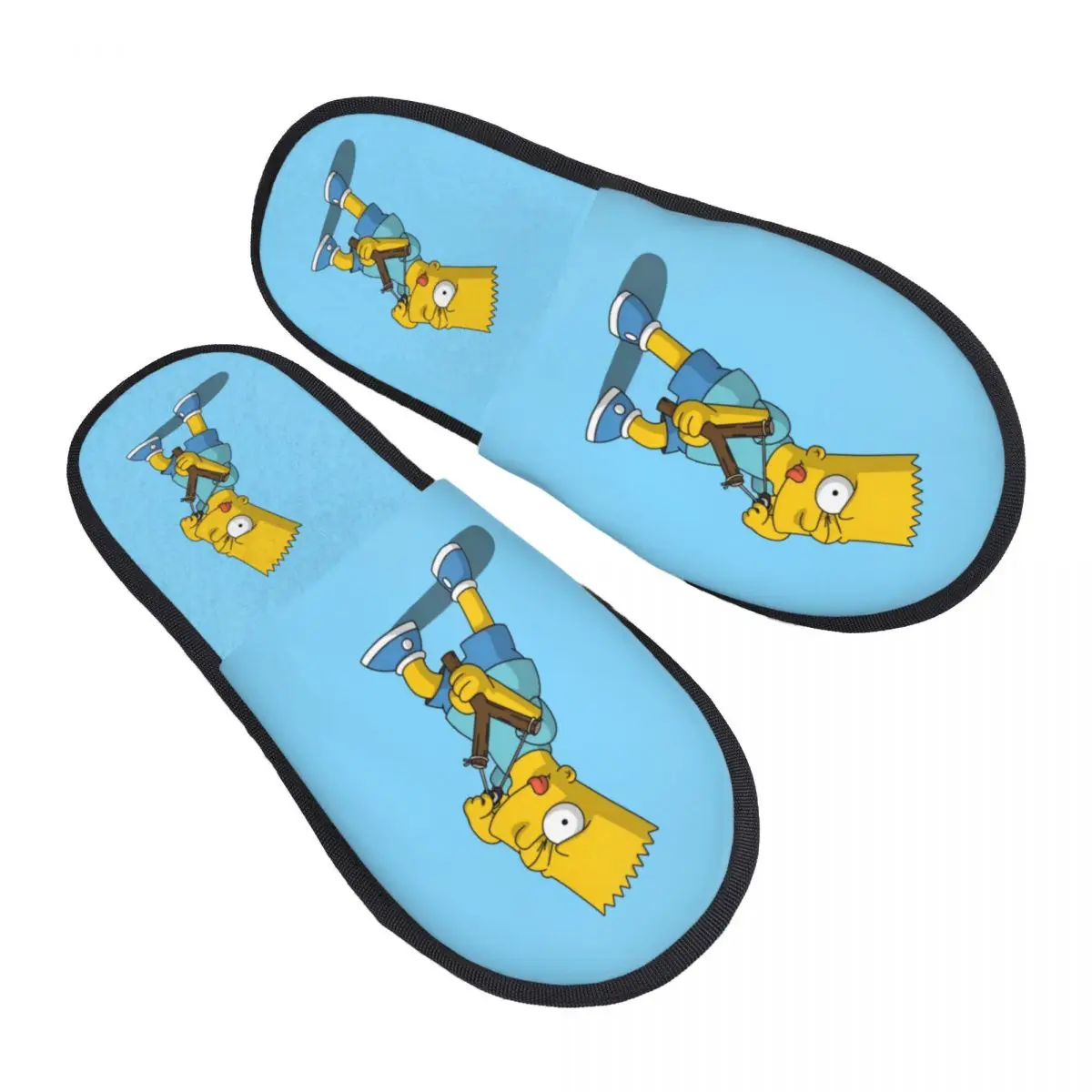 Zapatos cómodos personalizados de la casa de Spa de los dibujos animados de la comedia de las mujeres de los deslizadores de la espuma de la memoria del desgaste de los Simpsons
