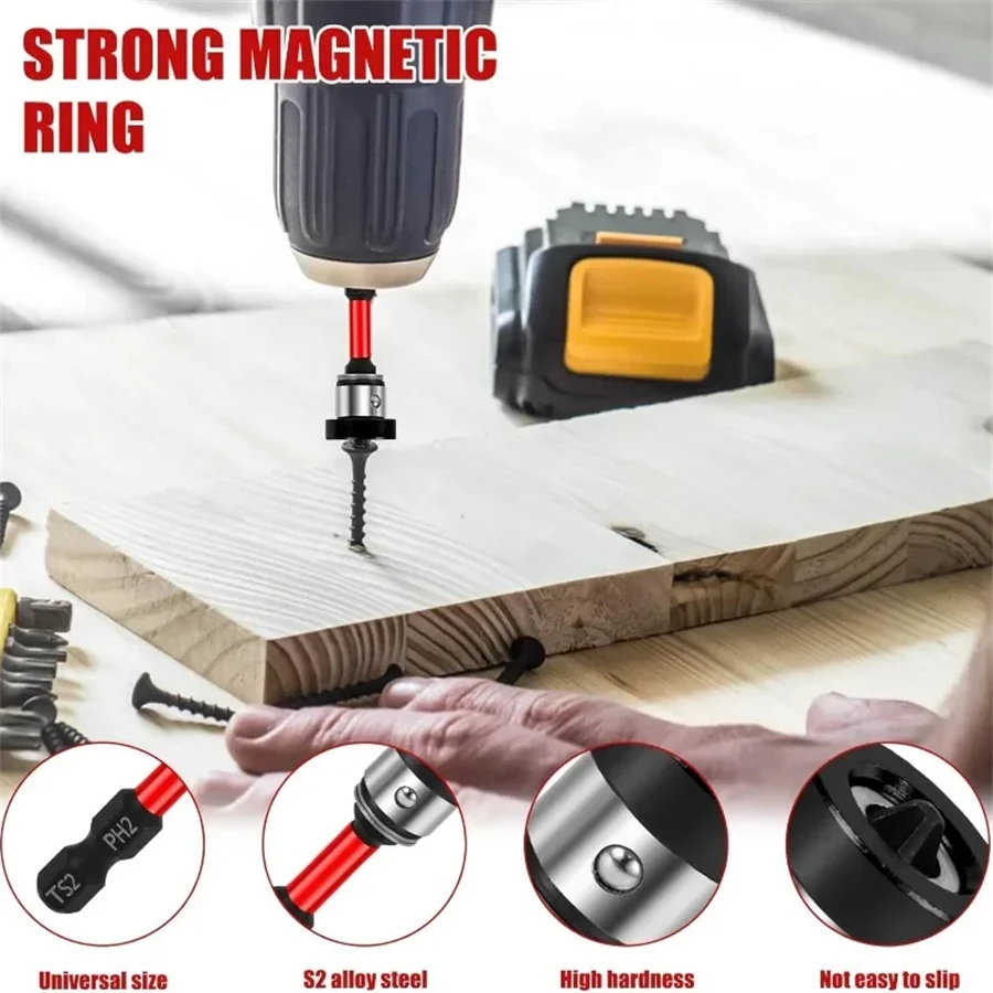 1/3/5pcs Setter Magnetic Positioning Screwdriver PH2 Bits 1/4